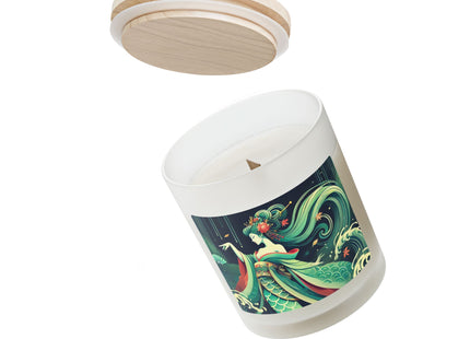 Mermaid Queen Rising from the Deep Frosted Glass Candle, 11oz