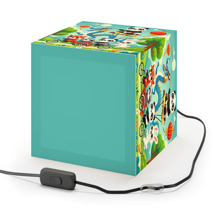 🚲🐼 The Rolling Along Together Light Cube Lamp – Friendship, Fun & Playful Adventure