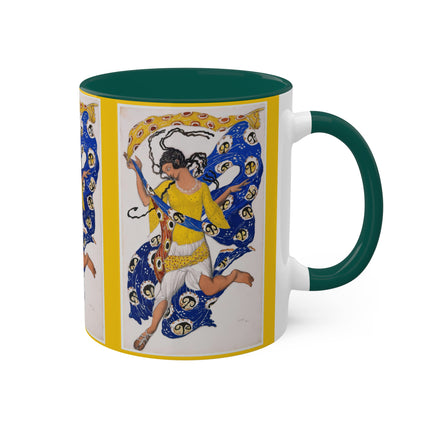 The Butterfly (Costume Design for Anna Pavlova) by Leon Bakst Colorful Mugs, 11oz