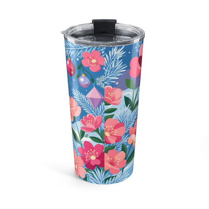 ⛸️🌸 The Rose Waltz On Ice Tumbler – Art Deco Winter Fantasy