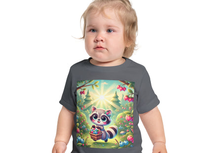 Raccoon’s Berry Basket Baby Short Sleeve T-Shirt