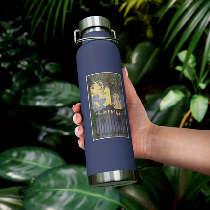 Whispers of Love: A Vintage Art Deco Fairytale Copper Vacuum Insulated Bottle, 22oz