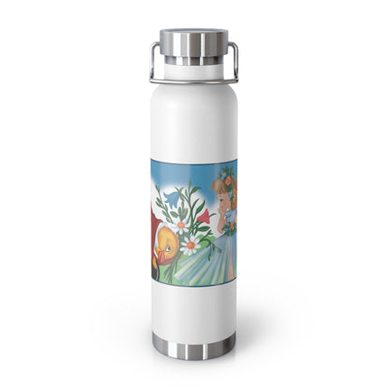 Fairy and Dapper Chick Copper Vacuum Insulated Bottle, 22 oz