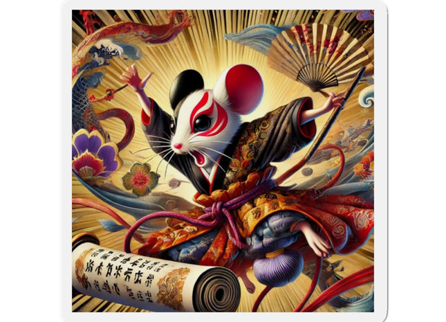 Theatrical Mouse on a Mission Die-Cut Magnets (5 Sizes)