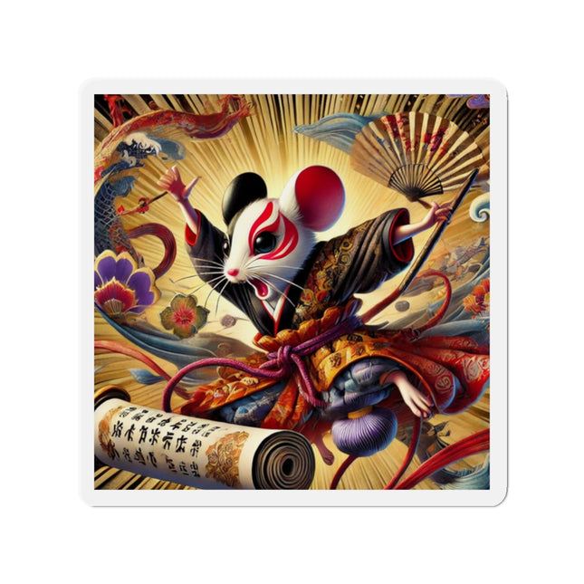 Theatrical Mouse on a Mission Die-Cut Magnets (5 Sizes)