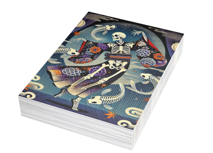 Skeleton Kabuki Performer Postcards (envelopes included) - Bundles of 10, 30, 50 Pieces