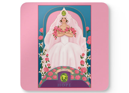 Leo Zodiac Design – August & Peridot by Sofia Chiostri | Corkwood Coaster Set