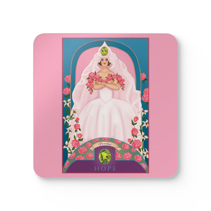 Leo Zodiac Design – August & Peridot by Sofia Chiostri | Corkwood Coaster Set