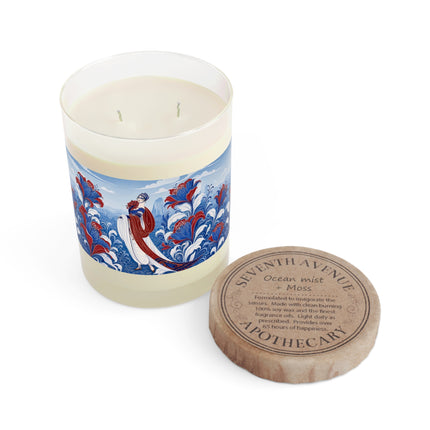 🌺💙 The Lady Of The Scarlet And Sapphire Garden Scented Candle – Art Deco Floral Elegance