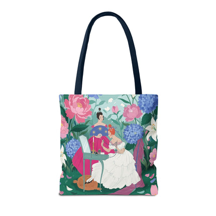 🌸🕯️ The Ladies Of The Enchanted Garden Vanity Tote Bag – Art Deco Floral Elegance