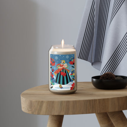 ❤️❄️ The Winter Heart Messenger Scented Soy Candle – Art Deco Snow Garden Fantasy
