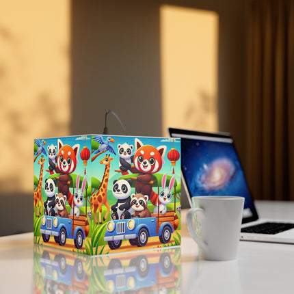 🦒🚙 The Safari Friends on the Move Light Cube Lamp – Adventure, Friendship & Sunny Fun