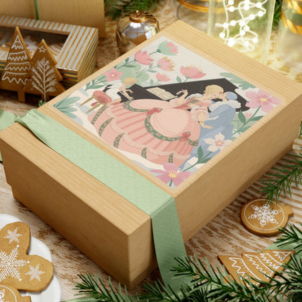 🎹💕 The Christmas Serenade Kiss-Cut Sticker – Art Deco Holiday Romance