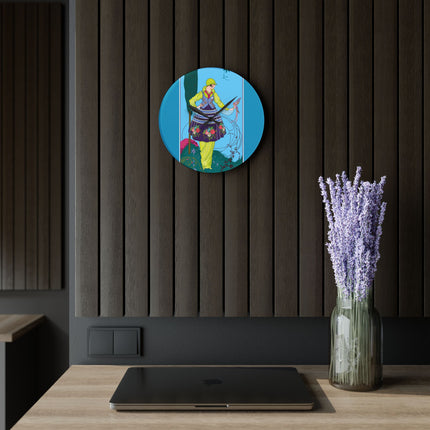 Exquisite Elegance by Umberto Brunelleschi Acrylic Wall Clock
