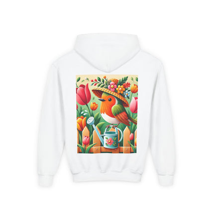 The Little Garden Tender Youth Hooded Sweatshirt – Sunshine, Care & Storybook Charm