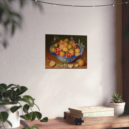 Still Life with Lemons, Oranges, and a Pomegranate by Jacob van Hulsdonck Matte Horizontal Posters