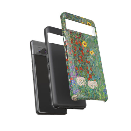 Farm Garden with Sunflowers by Gustav Klimt Phone Cases