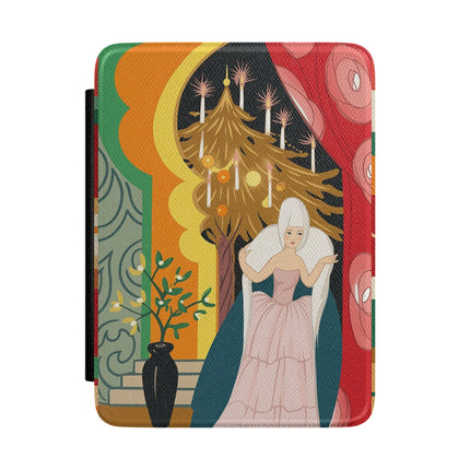 ❤️ The Lady Of The Candlelit Christmas Alcove Kindle Case – Art Deco Holiday Elegance