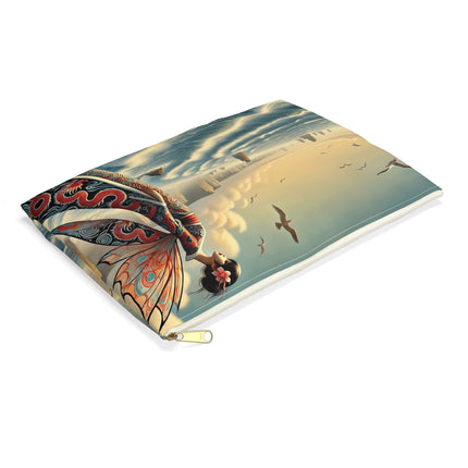 The Coastal Fairy Flat Pouch – Serene Grace & Oceanic Magic