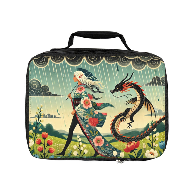 The Dragon Fairy’s Stride Lunch Bag – Storm Grace & Fiery Bloom