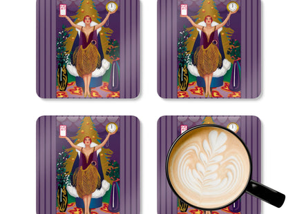 Countdown to Christmas Elegance Corkwood Coaster Set