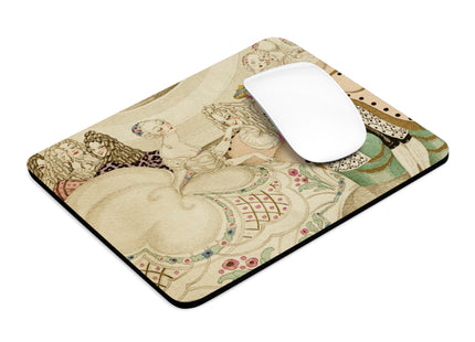 Sur talons rouges (On Red Heels) pl 01 by Gerda Wegener Mouse Pad, Round and Rectangle