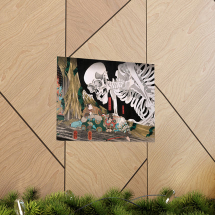 Mitsukuni Defying the Skeleton Spectre by Utagawa Kuniyoshi Matte Horizontal Posters