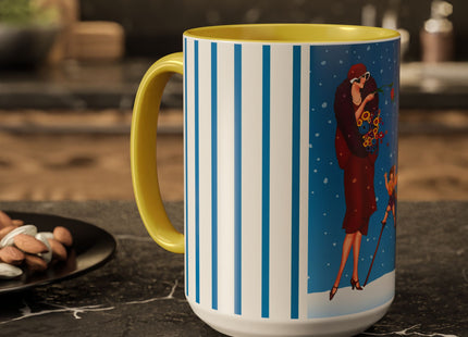 Snowfall & Couture Colorful Mugs (11oz, 15oz)