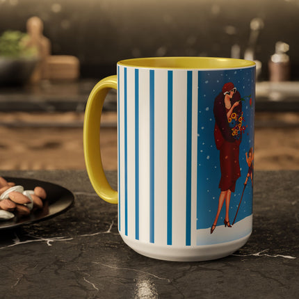Snowfall & Couture Colorful Mugs (11oz, 15oz)