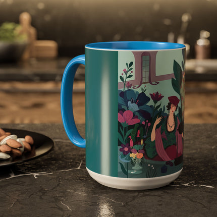 The Ladies Of The Secret Masquerade Colorful Mugs – Art Deco Floral Mystery