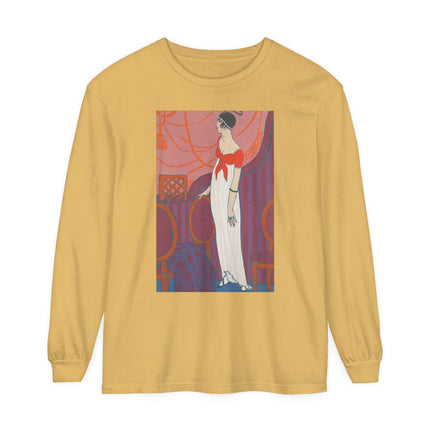 L’Entracte by Georges Lepape Garment-dyed Long Sleeve T-Shirt