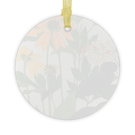 Clerodendrum & Rudbeckia Flower by Tanigami Kônan Glass Ornament
