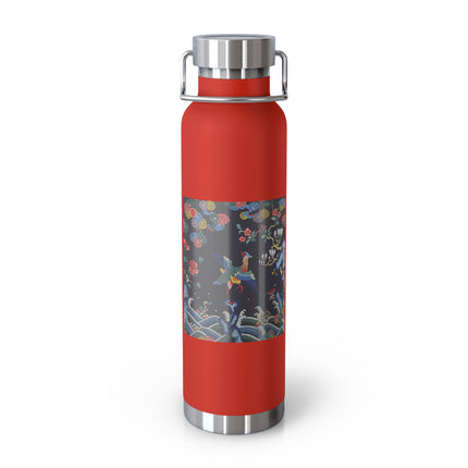 Rank Badge with Mandarin Duck Copper Vacuum Insulated Bottle, 22oz