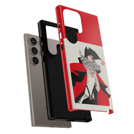 Crimson Masquerade Phone Case – Dramatic Grace & Bold Elegance