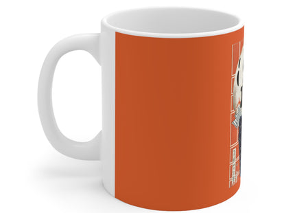 The Actor Bandō Hikosaburō V and the Mo troupe by Tsukioka Yoshitoshi Ceramic Mug 11oz