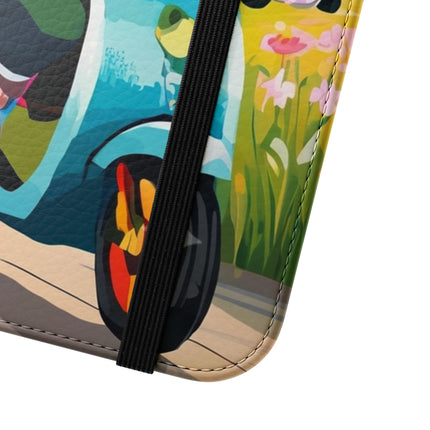 🦓🛴 Stripes on Wheels Flip Case – Sunny Adventures & Storybook Fun