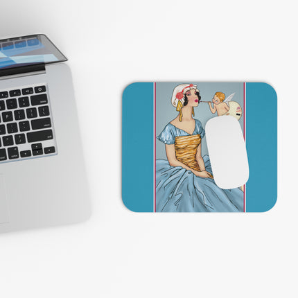The Enchanting Painter: A Fairy's Artistic Touch Mouse Pad, Rectangle