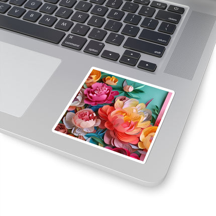 Peonies in Full Bloom Kiss-Cut Stickers (4 Sizes)