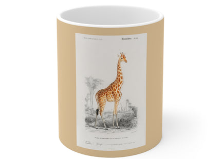 Giraffe by Charles Dessalines D' Orbigny Ceramic Mug 11oz