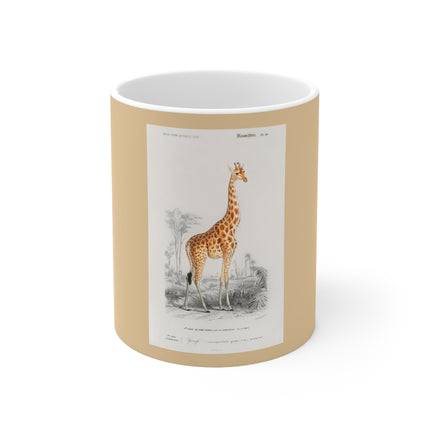 Giraffe by Charles Dessalines D' Orbigny Ceramic Mug 11oz