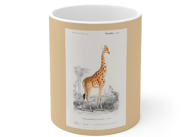 Giraffe by Charles Dessalines D' Orbigny Ceramic Mug 11oz