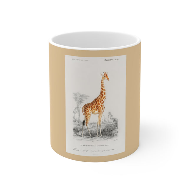 Giraffe by Charles Dessalines D' Orbigny Ceramic Mug 11oz