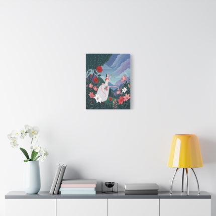 🌹💌 The Garden Of Blown Kisses Matte Canvas – Art Deco Floral Romance
