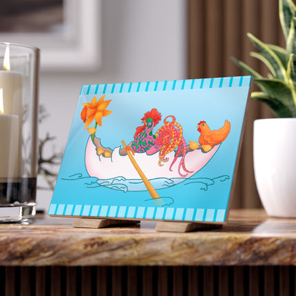A Rooster's Seafaring Adventure Ceramic Tile