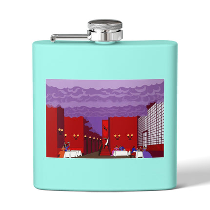 Midnight Toast Flask – Parisian Romance & Art Deco Charm