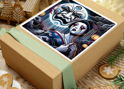 Geisha’s Black Ink Tears Kiss-Cut Stickers (4 Sizes)