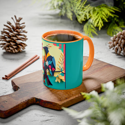 Curious Crow Colorful Mugs (11oz, 15oz)