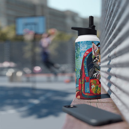 Whiskered Wanderings Stainless Steel Water Bottle