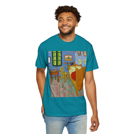 The Bedroom by Vincent van Gogh Unisex Garment-Dyed T-shirt