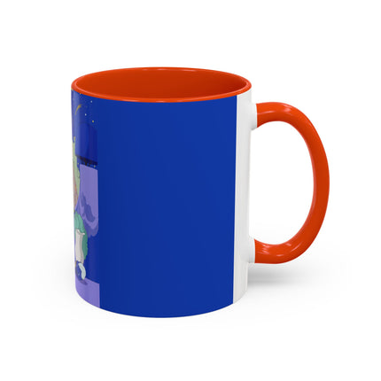 Wishes Beneath the Comet Sky Colorful Mug (11oz, 15oz) – Celestial Magic, Art Deco Elegance & Dreamy Wonder